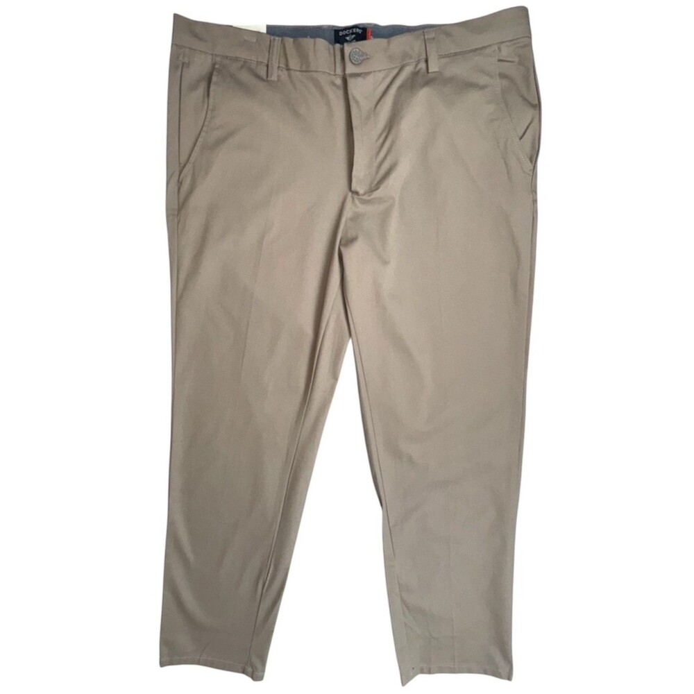 Dockers Mens 40x32 Pants Chino Anyday Khaki 360 Flex Straight Fit Stretch New